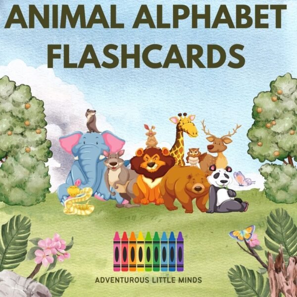 Learn Your ABCs with Adorable Animals: Alphabet Flashcards for Preschoolers - Printable (Digital Files)