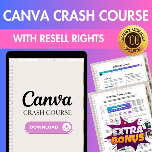 Canva Crash Course with Resell Rights (Digital Files)