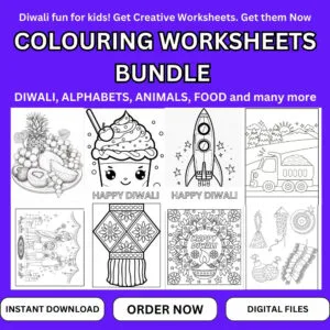 Diwali & Educational Colouring Pages for Kids - The Ultimate Colouring Collection (Digital Files)