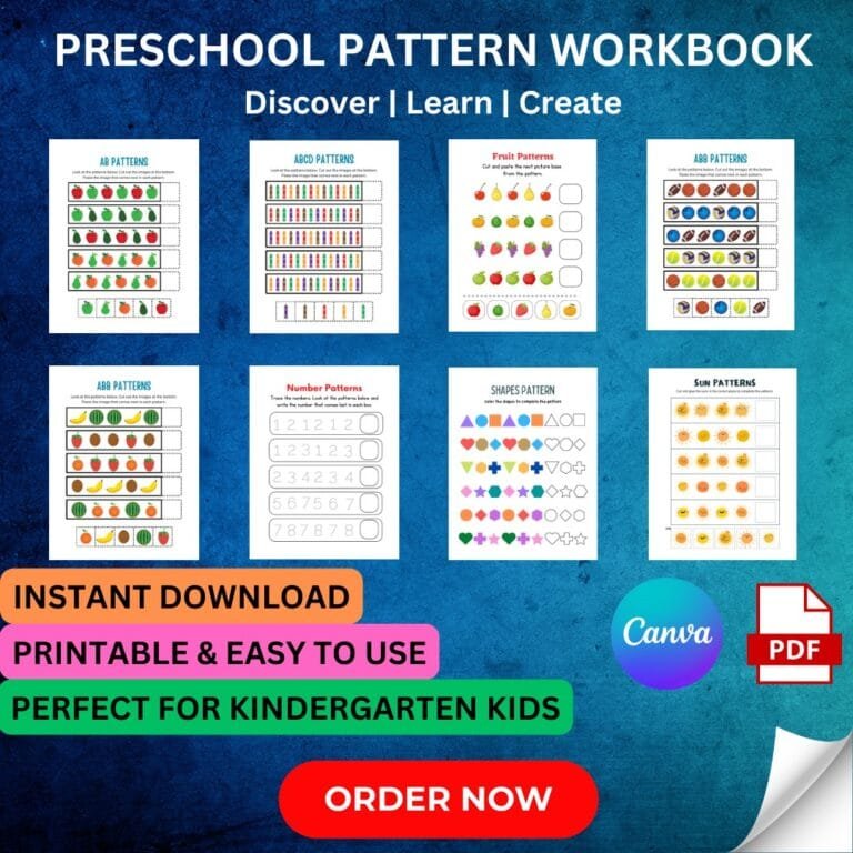 Preschool Pattern Workbook (Digital Files) – Adventurous Little Minds