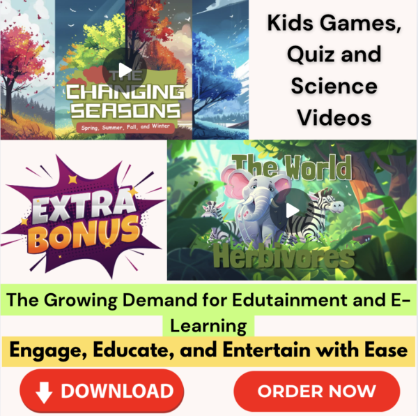 Kids Games Quiz and Science Videos Pro (Digital Files)