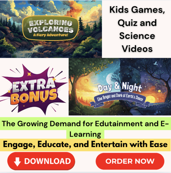 Kids Games Quiz and Science Videos (Digital Files)