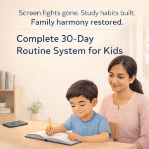 Screen Time Routine Program - 3 Days | 15 Days | 30 Days Challenge - Screen fights gone (Digital Files)