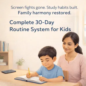 Screen Time Routine Program - 3 Days | 15 Days | 30 Days Challenge - Screen fights gone (Digital Files)