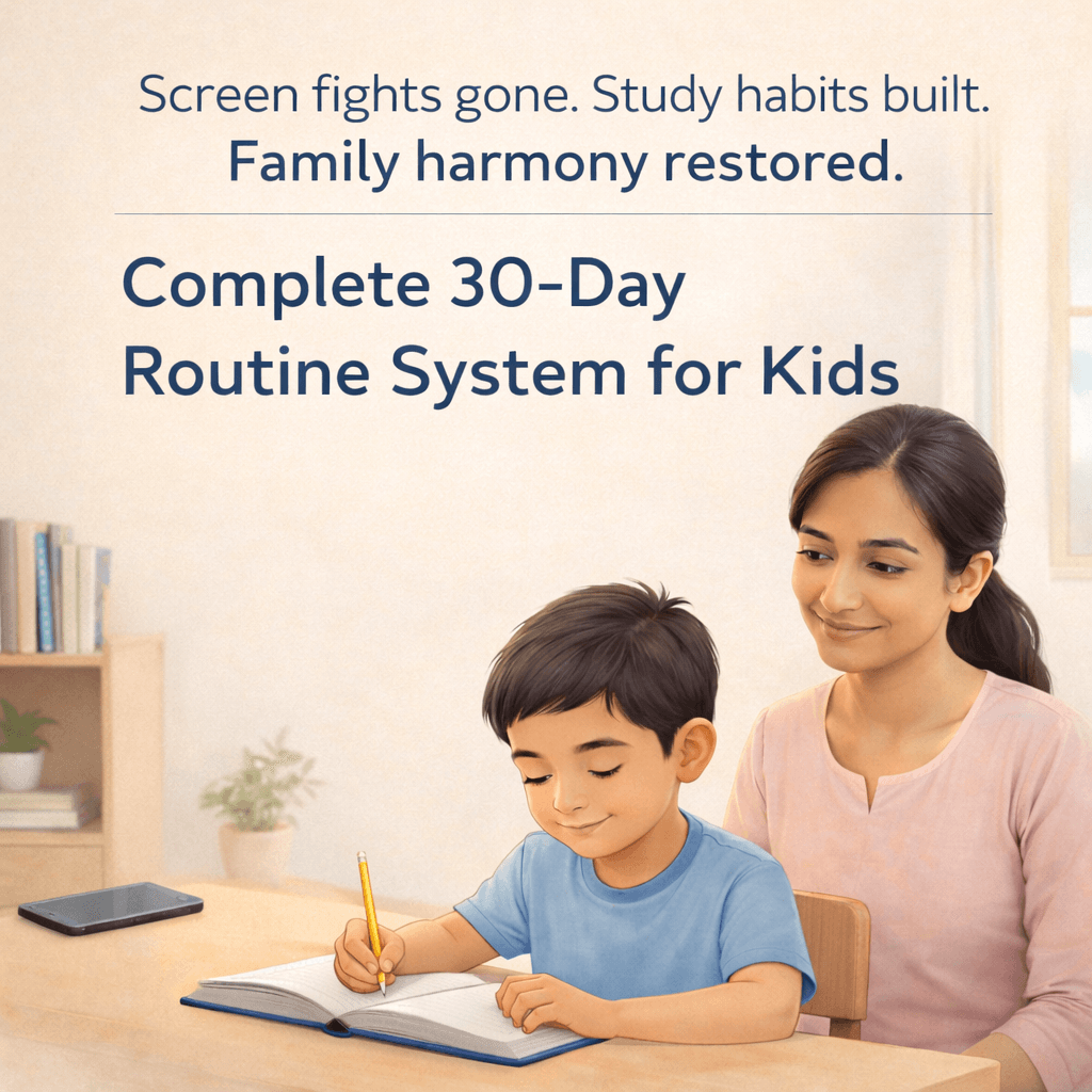 Screen Time Routine Program - 3 Days | 15 Days | 30 Days Challenge - Screen fights gone (Digital Files)